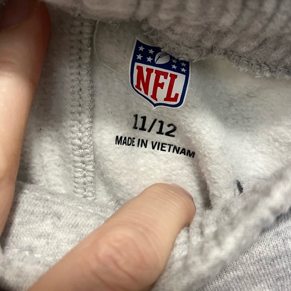 NFL Sweatpants Kids Size 10/12 Gray - Picture 4 of 5